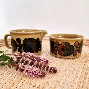 Vintage ARABIA Otso Creamer and Sugar Bowl // Raija Uosikkinen // 70s Finnish Home // Arabia Finland