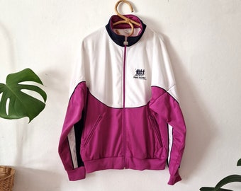 Chaqueta deportiva vintage para mujer // Chaqueta con cremallera // Ropa deportiva // Chaqueta deportiva retro // Talla M // Frank Shorter