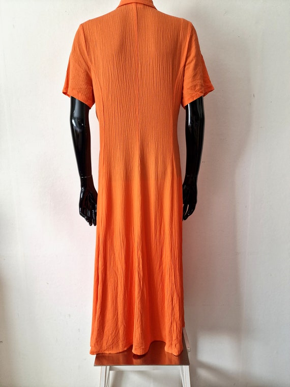 orange collared dress Aria Collared Jersey Dress - Burnt Orange