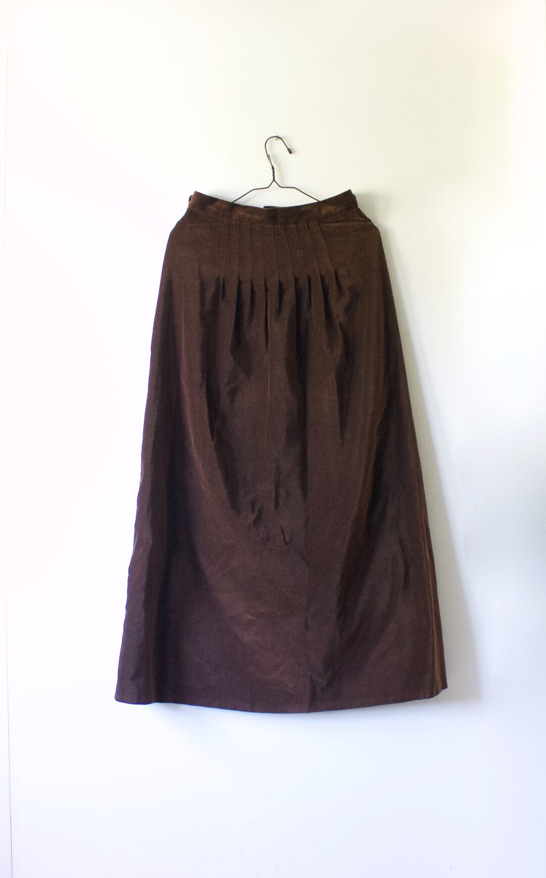 Vintage Velvet Brown Boho Maxi Skirt // A-line Long Skirt // - Etsy