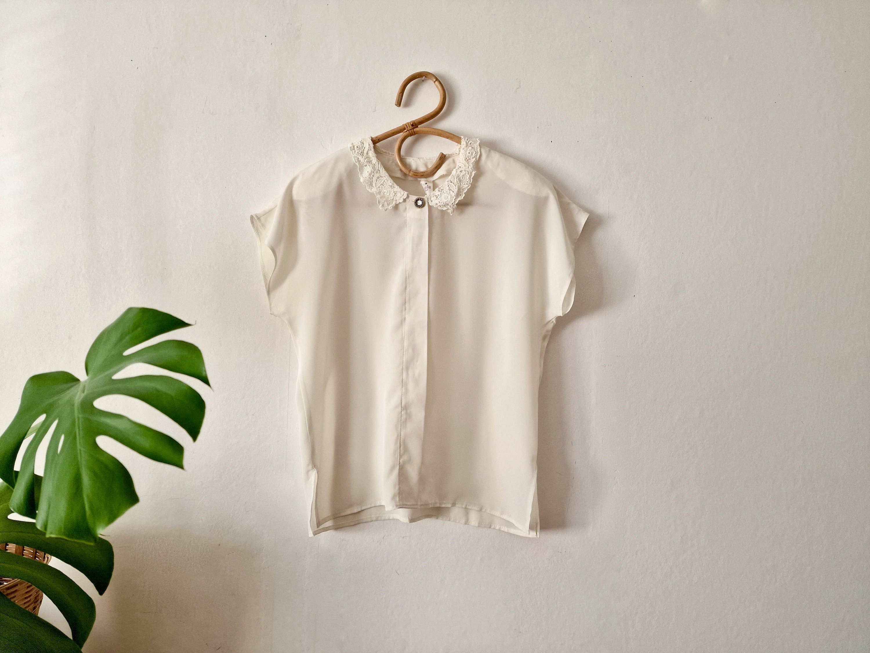 ファッション・ブランド Vintage Clothes / 1990's Lace Shirt 90s Lace Shirt - Etsy