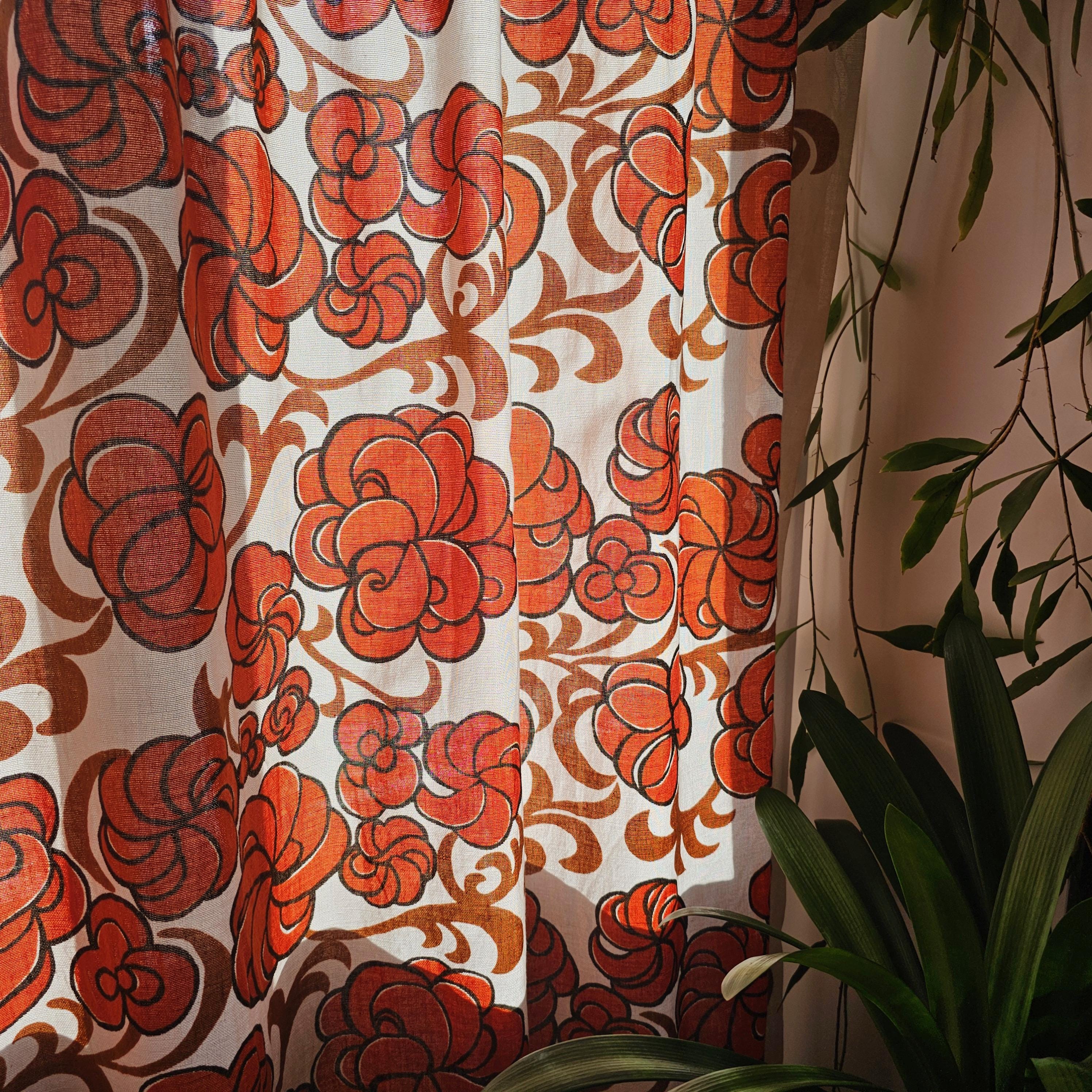 70s curtains - Etsy 日本