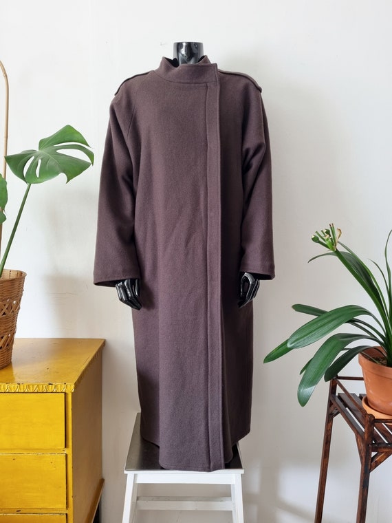 Vintage VUOKKO Brown Wool Coat // Oversized Long … - image 4