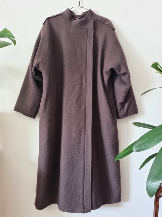 Vintage VUOKKO Brown Wool Coat // Oversized Long … - image 2