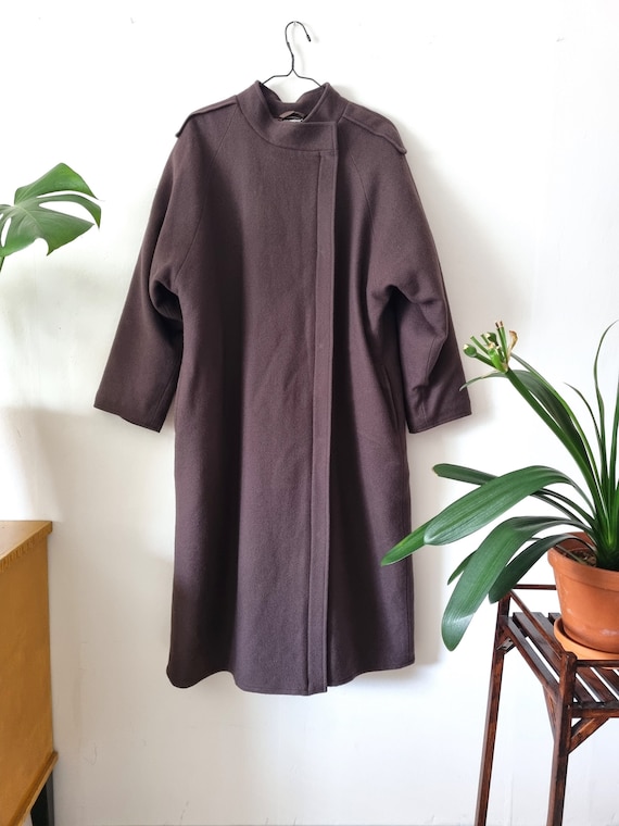 Vintage VUOKKO Brown Wool Coat // Oversized Long … - image 1