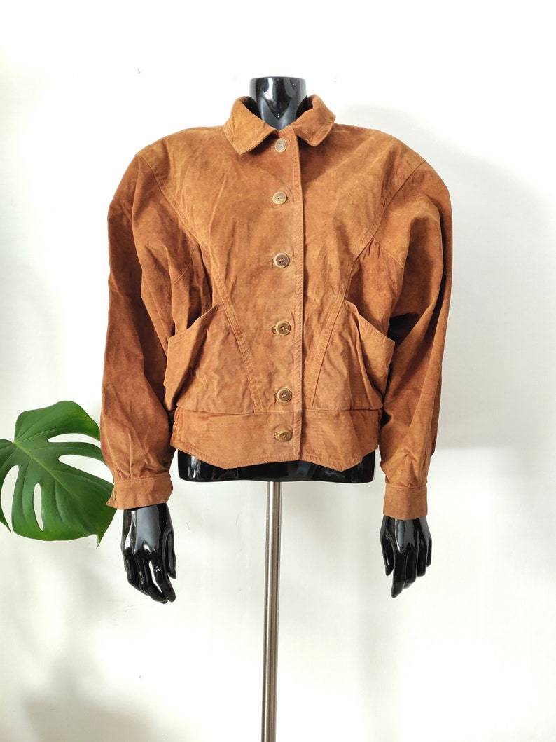 Vintage Women's Brown Suede Bomber Jacket // Tan Suede Etsy