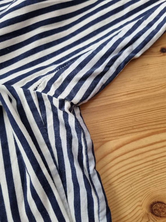 Vintage Women s White Blue Striped Pants Vertical Striped Pants Cotton Pants White Blue Trousers S Small 90s Clothing Etsy Ireland
