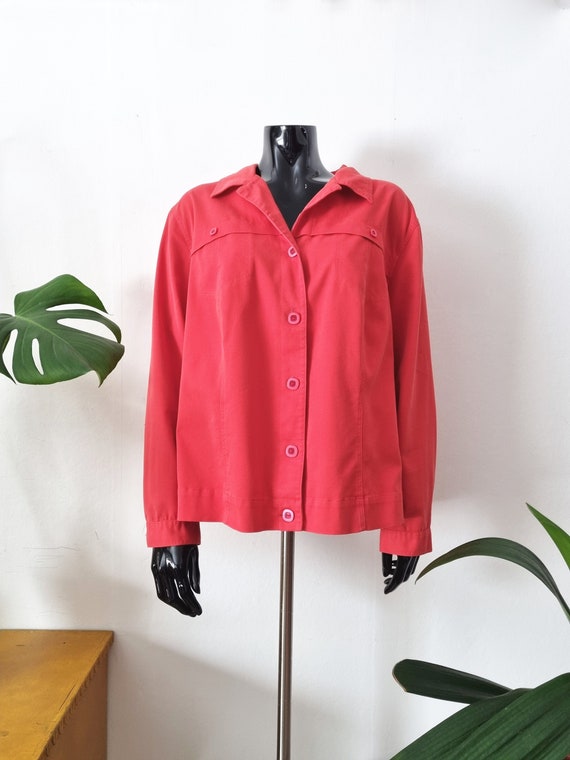 Vintage Women's Strawberry Pink Blazer Jacket // … - image 1