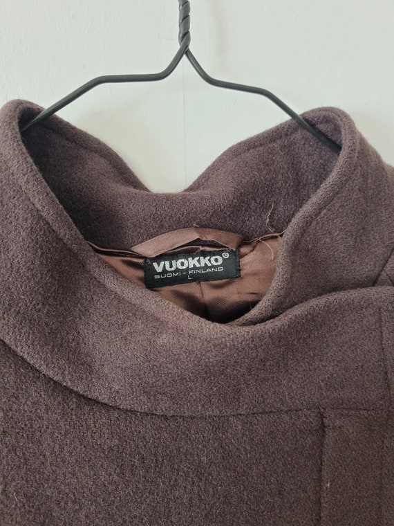 Vintage VUOKKO Brown Wool Coat // Oversized Long … - image 9