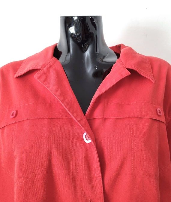 Vintage Women's Strawberry Pink Blazer Jacket // … - image 3