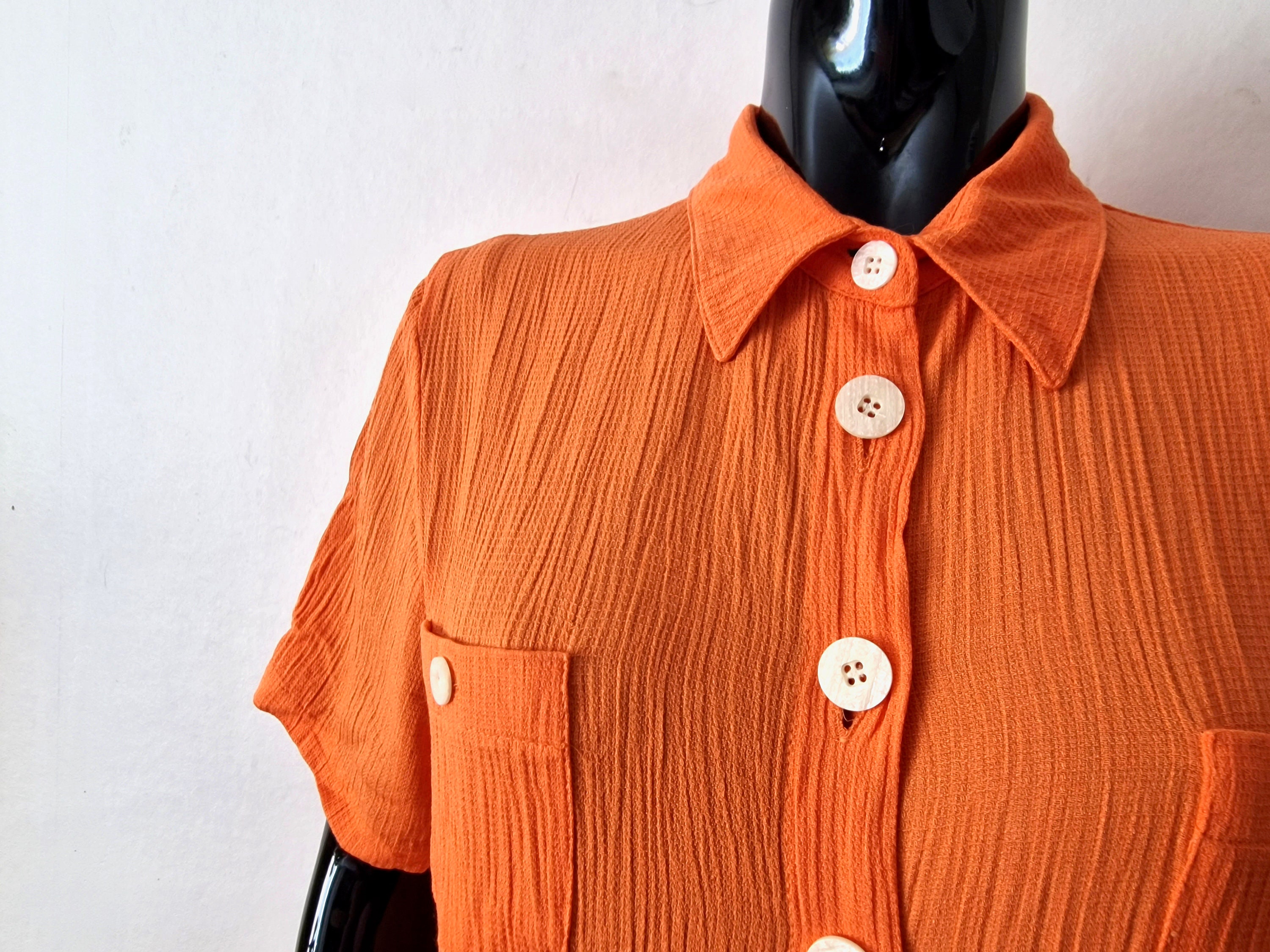 orange collar dress Universal Standard Plus Size Cooling Stretch Cupro Savannah Dress