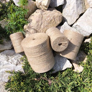 Natürliches Jutegarn 2 mm - 2 fädig | Umweltfreundliche Verpackung, Garten-, Bastel- und Bastelbedarf
