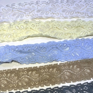 Stretch Lace 2.7cm Wide, Lace Trimming, Stretch Lace trim, Lingerie, Lingerie trim, Bridal, lace, stretch lace