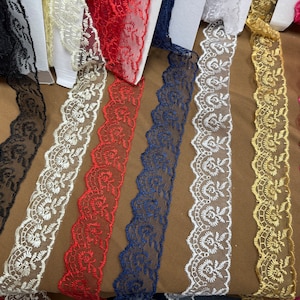 Dentelle rigide, dentelle de 4 cm, dentelle de couleur, dentelle, dentelle au fil d'organza, dentelle de décoration