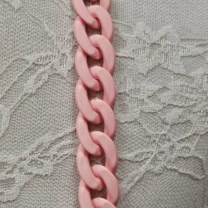 Pink chain, decorative chain, matt plastic chain, pink swimwear, chain