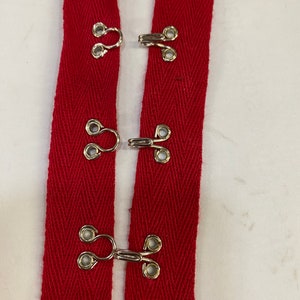 20mm, Haken und Ösenband, rotes Haken und Ösenband, rotes Haken und Ösenband, Miederband, Wäscheband, rote H&E, Haken und Ösen