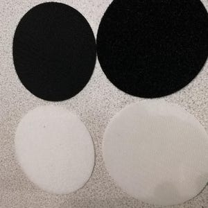 Sticky Pads,Round Hook N Loop, Black or White Round Sticky Pads