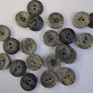6pcs Matt buttons grey stone effect 16mm 28L Grey Buttons, Shirt Buttons, Coat Buttons, Sewing Button