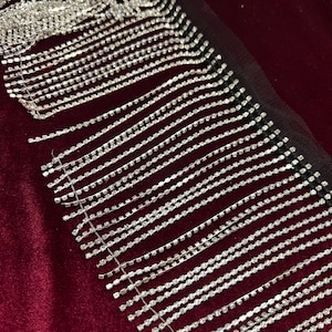 12 cm Diamante franje, diamanté kwastje, diamanté, franje, strass franje, franje, diamanté, strass, franje, versiering franje