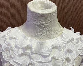 White or Black, Pleated Ruffle Trim, 10cm wide, Decor trim, Chiffon Ruffle Trim, Sewing, Craft, frill trimming, ruffle accessory, frill