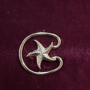 Złota klamra Starfish, metalowa klamra, klamra do stroju kąpielowego, akcesorium do stroju kąpielowego, klamra do odzieży
