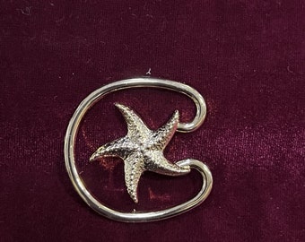 Starfish Gold Buckle, Metal Buckle, Swimwear Buckle, swimwear accessory, Garment Buckle