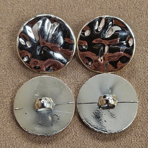 32L Button, Gold hammered shank button, shank button, plastic button image 3