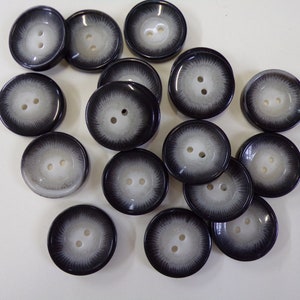 6pcs Flat Horn Buttons 2-hole 30mm 48L, multi button, large button, coat button