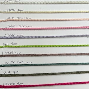 Hoodie Drawstring Soft Cord, 17 colours, 1/5/10 metres, hoody cord. Cord, knitted cord.