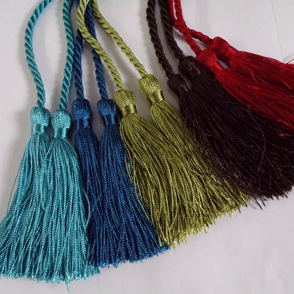 2 Tassel Cord Twisted, Rope Tassels, 1.70m, shiny tassel, curtain tassel, tassel belt, tassel