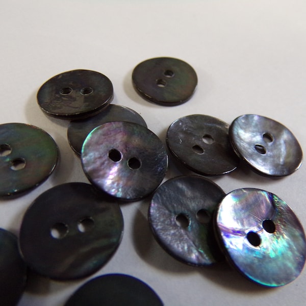 Boutons en nacre de 13 mm, boutons de couture en coquillage argenté, boutons à 2 trous, chemisier, robe, tricot