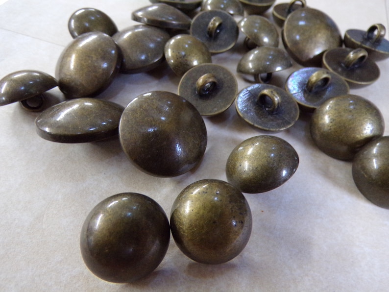 5 sizes- 6pcs, Vintage buttons, Military Buttons, antique brass buttons, buttons, brass buttons, army buttons, 18L, 24L, 28L-18mm, 40L-25mm image 4
