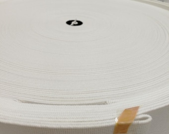 Flat elastic, knitted Elastic, White, 40mm elastic, garment elastic, elastic,
