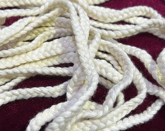 Soft plaited light ecru cord, Hoodie Cord, Seaside cord, Plaited Rope, Ecru Cord, Jacket cord, Bag cord, straps, Belt Cord