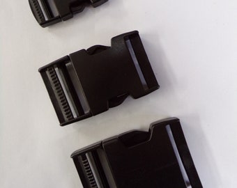 Rucksack buckle, Plastic Strap Webbing Fitting Buckle, 20mm 38mm 50mm Clip Buckle for Webbing Straps Bags Handles, slide release buckle