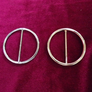 Gold or Silver, Metal Buckle, 45mm Belt buckle, Bag Clasp Leather Craft Accessories, clothing metal buckle, round buckle, swimwear
