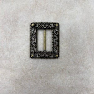 Plastic buckle, light weight buckle in antique brass