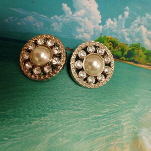Hermosos botones, botones de perlas con diamantes de imitación, botones de plata u oro, botones para abrigos, botones para chaquetas, botones 40L imagen 3