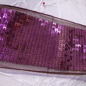 7,5cm Pailletten Spitzenbordüre, Paillettenband, Paillettenband, PaillettenBand, Pailletten Spitze, Dekor, Nähen, Basteln, Tanzbekleidung