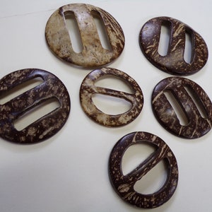 1pc Real Coconut Light Weight Buckle Slide, 30mm 45mm 50mm Bar, coconut buckle