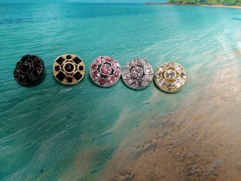 5 Different Detail Buttons, 24L Button, Diamonte Button, Buttons, - Etsy