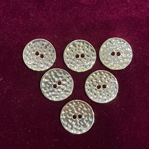 Hammered Gold Metal Buttons, 2 Hole Buttons, Metal Buttons, 28L buttons, Rose Gold Buttons, Hammered Buttons, gold buttons, fashion buttons