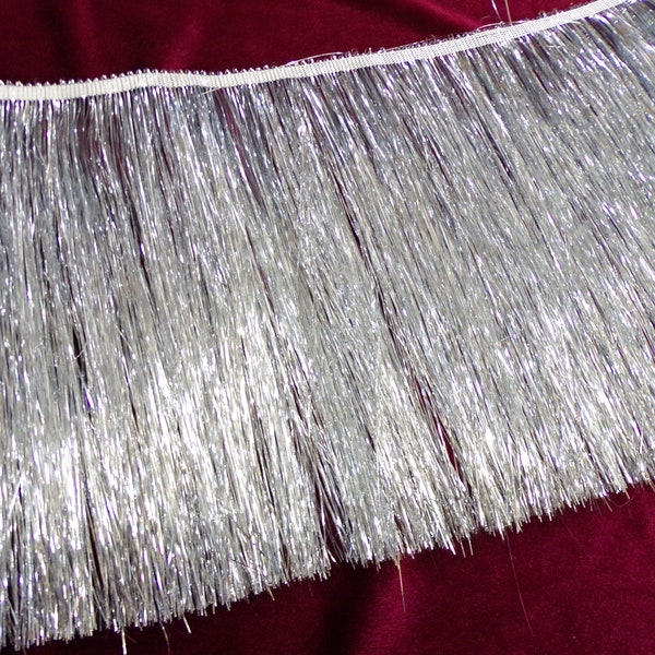 Foil Fringe Trim 20cm dancewear, party wear, fashion fringe, foil fringe, festival fringe, tinsel fringe, fringe, dance wear fringe, 11 col