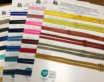 6mm, Adjustable Bra Straps, 28 colours, Bra Straps, Straps for Lingerie, Tops, Underwear, Swimwear, Bra straps, bra accessories, Sew on