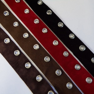 1 mètre - 1 po. Ruban à oeillets en daim, ruban à oeillets, oeillets Active, pour la maison, vêtements, couture, travaux manuels, ruban à oeillets en velours, 4 couleurs, oeillets
