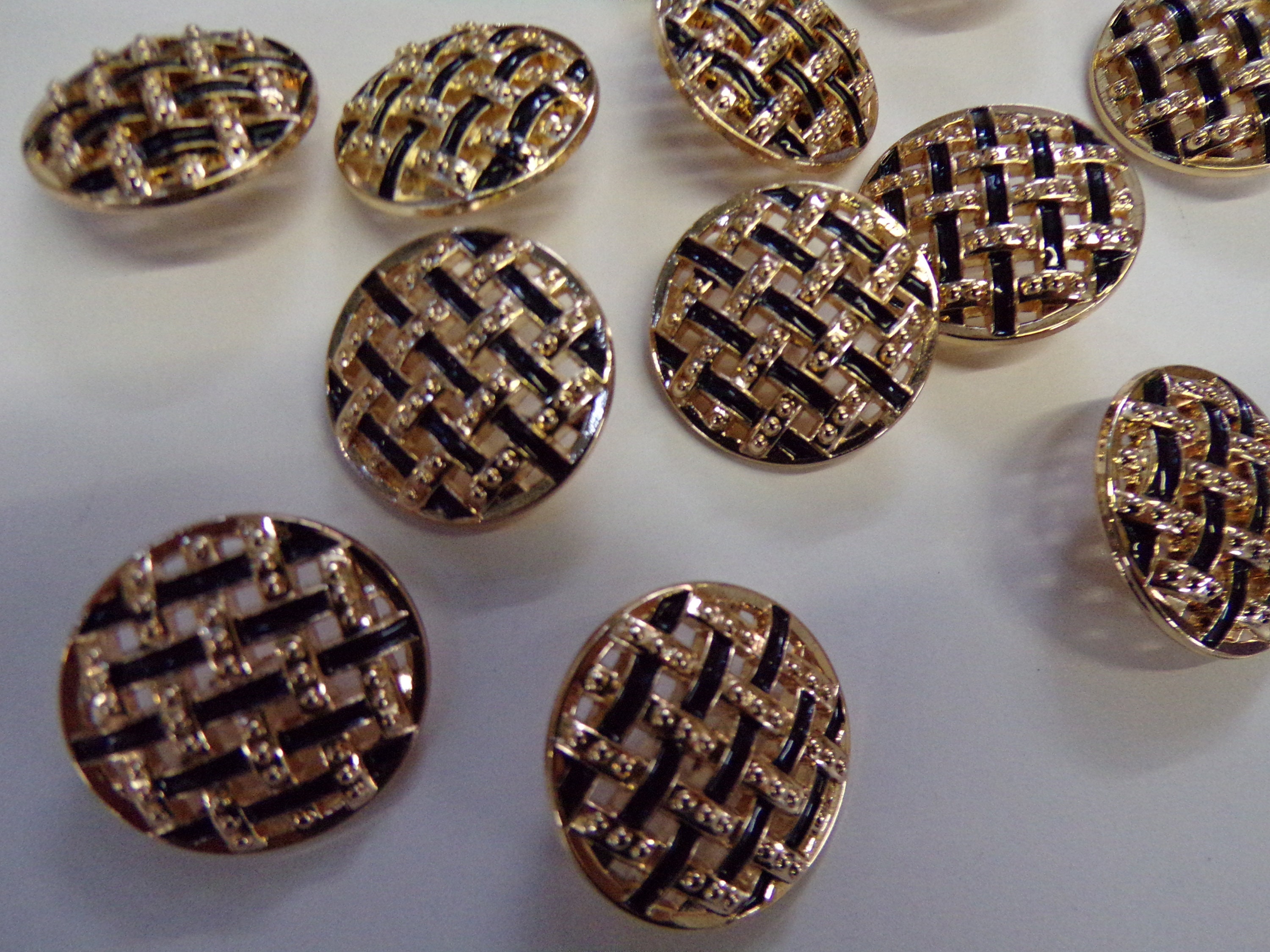 Matte Gold Buttons Set Basket Weave 1 & 5/8'' for Dress,Blazer, Coat, Suits (5pc-1-3/16 (30mm) Gold Buttons Basket Weave)