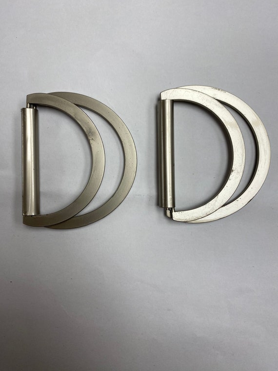 Dリング ダブルDリング、マットシルバー、Dリング、ダブルDバックル