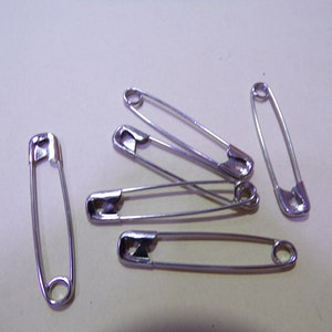 200 Spille Di Sicurezza Nichelate - Grandi E Piccole, 43 Mm, Per Cucito E Craft