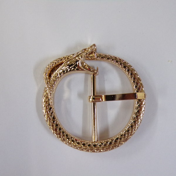 Gold Metal Snake Buckle, Fancy Buckle, Belt Buckle, Dress, Costume, Dancewear, Sewing, Craft, snake buckle, fashion buckle