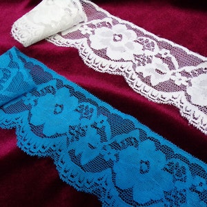 Beautiful Stretch lace trim 6cm wide for Sewing, Craft, Dress, Lingerie lace, Stretch lace
